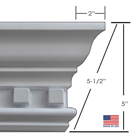 5.5" Peel & stick Easy Crown Molding