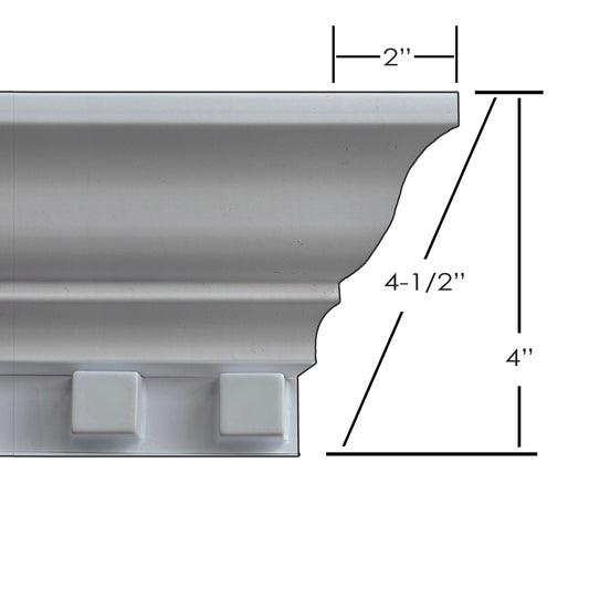 4 1/4" Colonial peel & stick easy crown molding