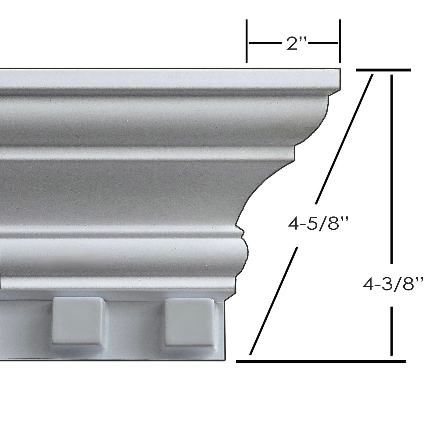 4 5/8" peel and stick easy crown molding