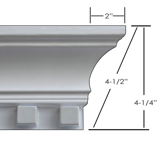 4 1/2" peel and stick easy crown molding